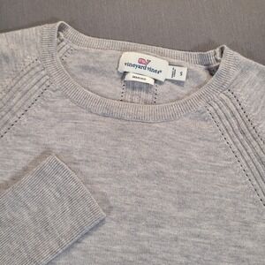 Vineyard Vines Womens Gray Merino Wool Crew Neck Raglan Sweater Size S